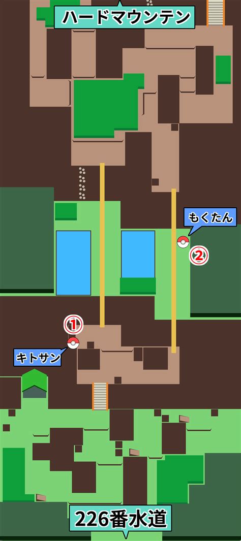 【ポケモンダイパリメイク】227番道路のマップと出現ポケモン .